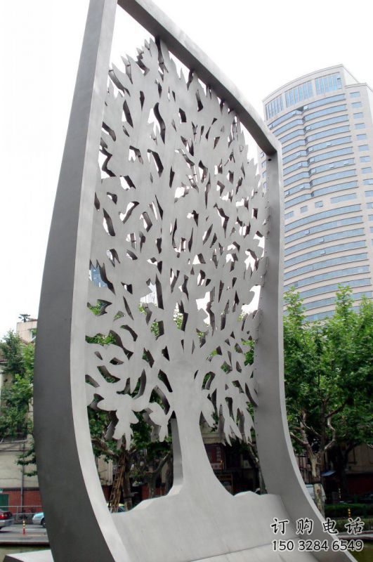 鏤空樹雕塑精品，白鋼構件，鏤空剪紙樹雕塑制造廠