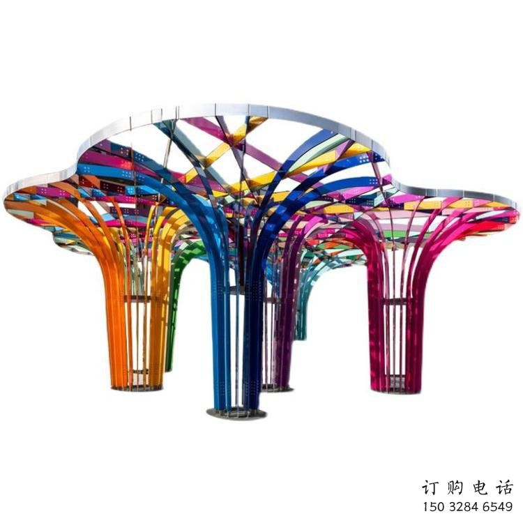 燈光樹雕塑，標(biāo)識雕塑，燈光蘑菇樹雕塑制造廠家