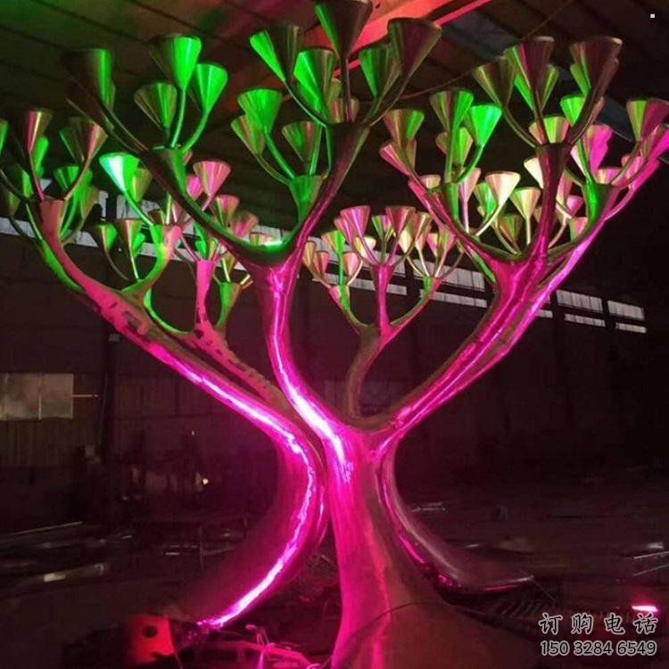 戶外燈光樹雕塑通用，陸地擺件，燈光蘑菇樹雕塑優(yōu)選