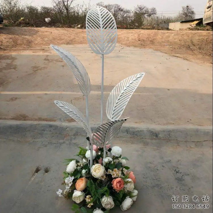 芭蕉葉雕塑供求，美陳雕塑，不銹鋼芭蕉葉雕塑制造