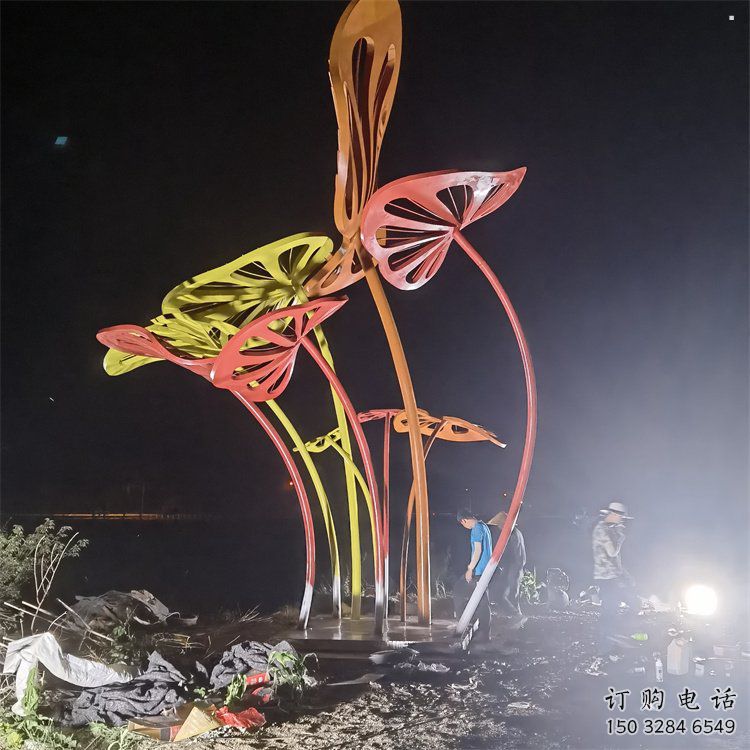 芭蕉葉雕塑精選，露天雕塑，不銹鋼芭蕉葉雕塑制作廠家