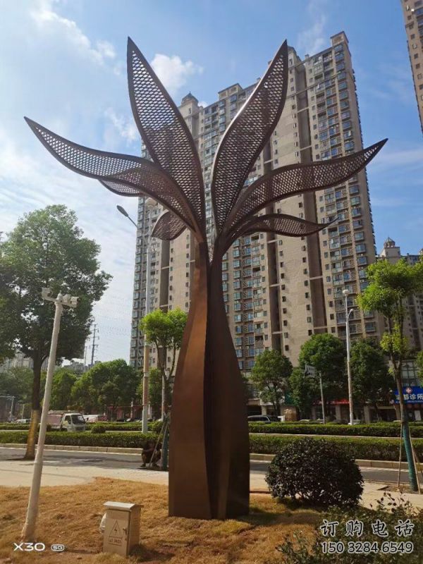 仿真樹葉雕塑，校園雕塑，彩繪仿真樹葉雕塑廠家