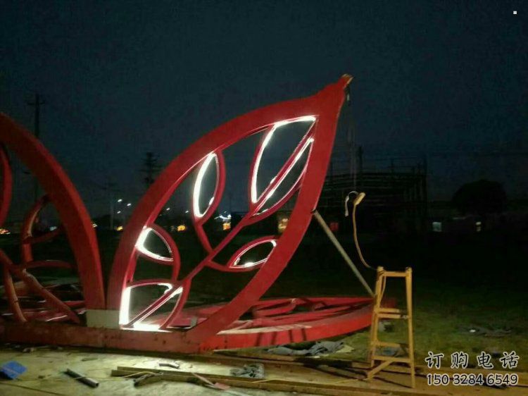 燈光樹葉雕塑精選，景觀概念，燈光樹葉雕塑生產(chǎn)廠家