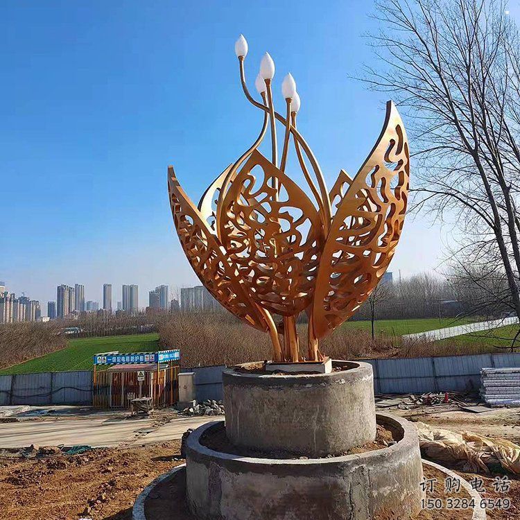 鏤空樹葉雕塑定價，廣場雕塑，烤漆樹葉雕塑優(yōu)價