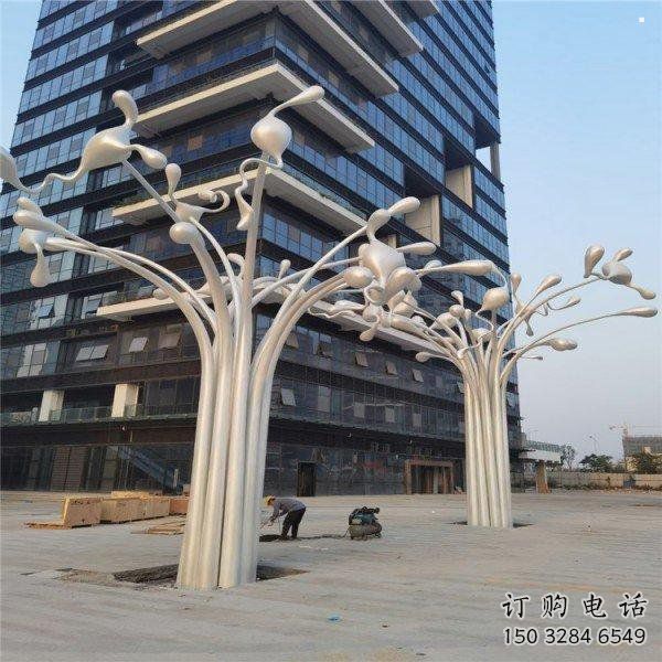 風鈴樹雕塑定做，廣場系列，不銹鋼風鈴樹雕塑制作