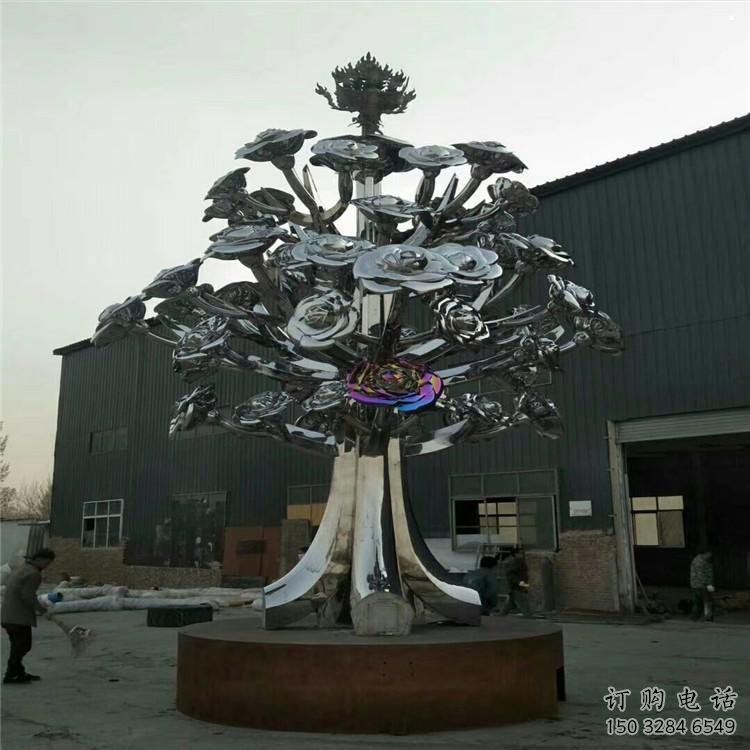花樹雕塑精選，廣場系列，不銹鋼花樹雕塑承接