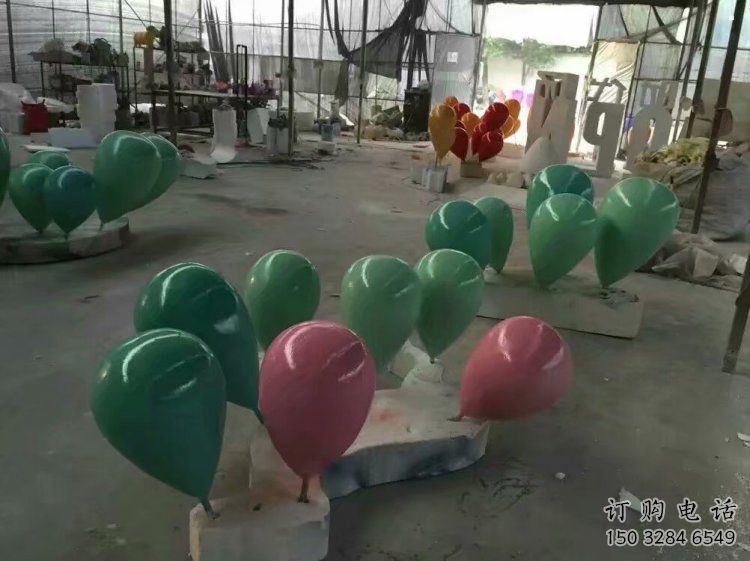 氣球樹雕塑精選，美陳雕塑，玻璃鋼氣球樹雕塑觀賞型