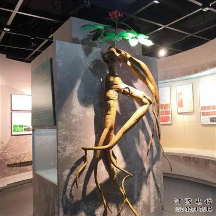 人參雕塑承接，形象組合，室外人參樹雕塑廠家