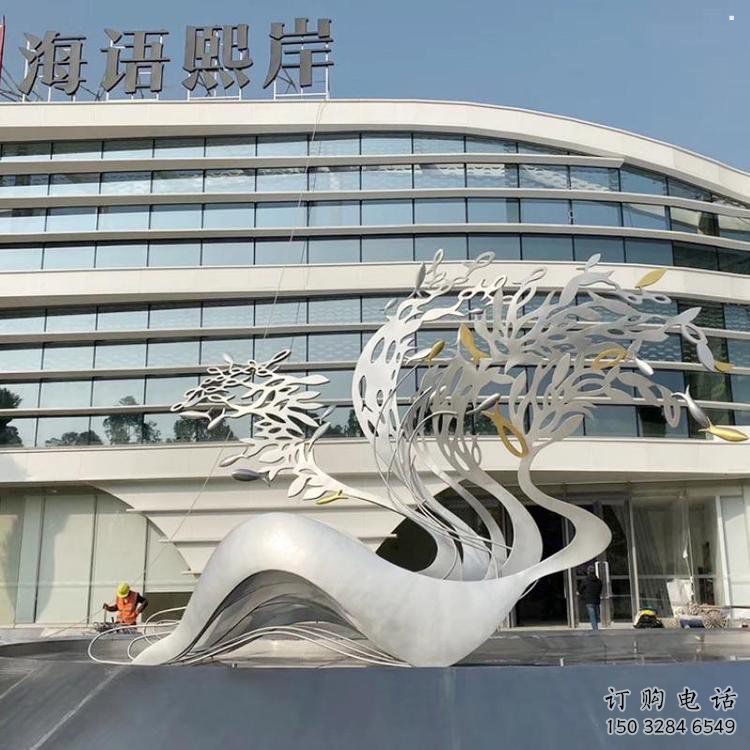 鏤空樹雕塑常用，街道標(biāo)識(shí)，不銹鋼樹雕塑常用