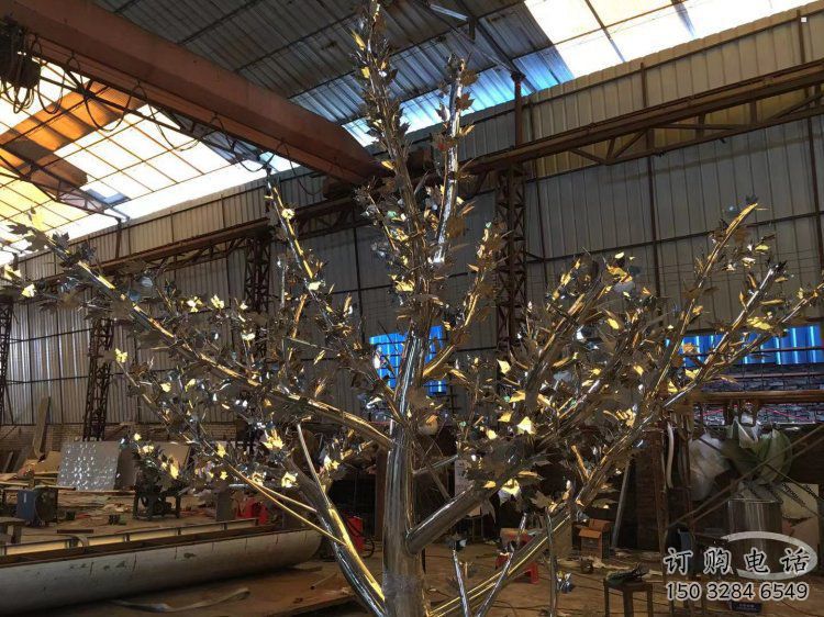樹雕塑供應(yīng)，城市雕塑，大型不銹鋼樹雕塑制造
