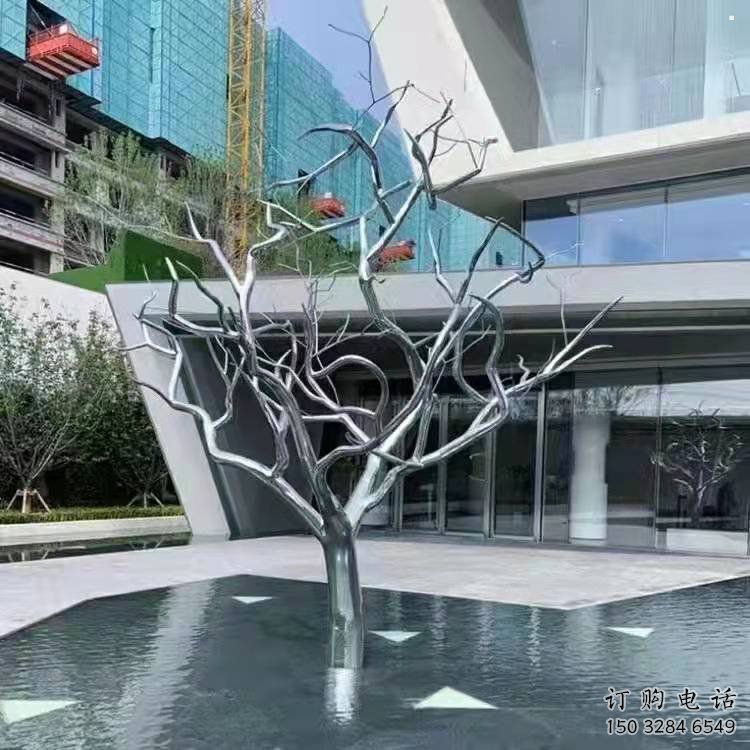 樹干雕塑制造商，多彩藝術(shù)，抽象不銹鋼樹干雕塑精選