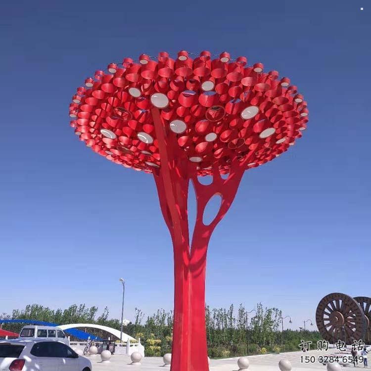 大型樹(shù)干雕塑公司，花園小品，不銹鋼樹(shù)干雕塑常用