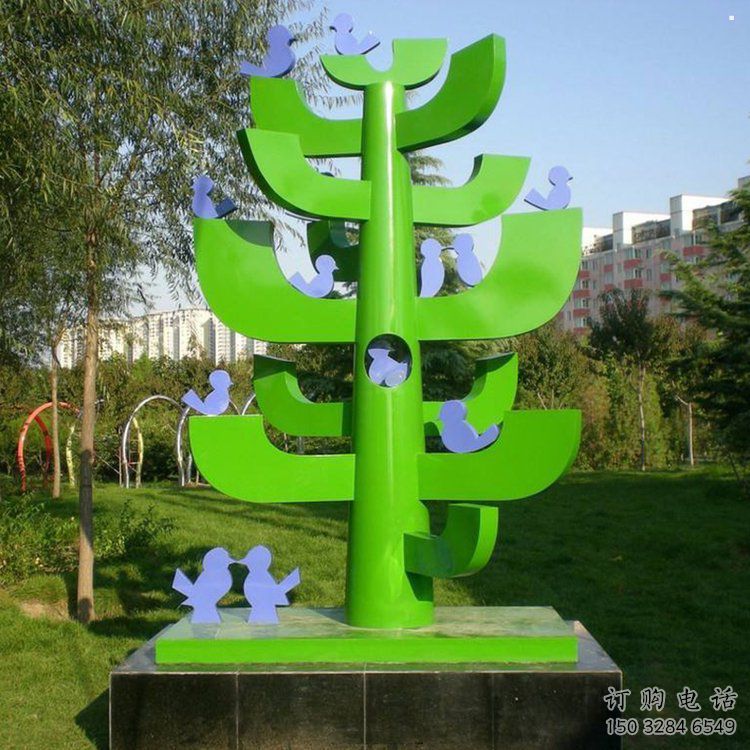 大型樹干雕塑定制，多彩藝術(shù)，不銹鋼樹干雕塑定價