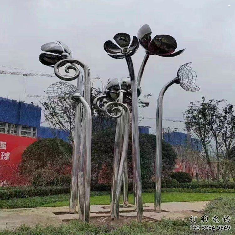 四葉草雕塑標(biāo)準(zhǔn)，陸地?cái)[件，不銹鋼四葉草雕塑定制