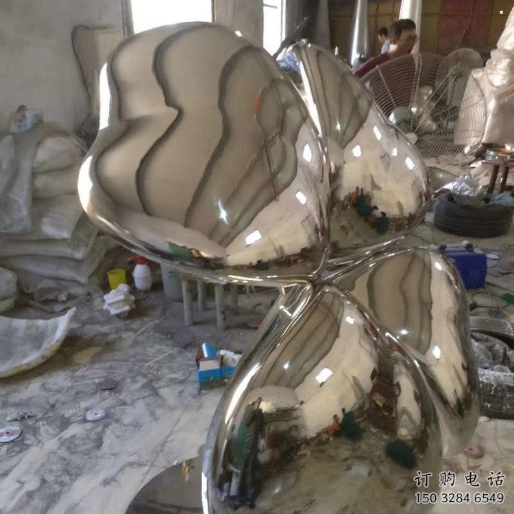 四葉草雕塑訂做，街道標(biāo)識，不銹鋼四葉草雕塑定做