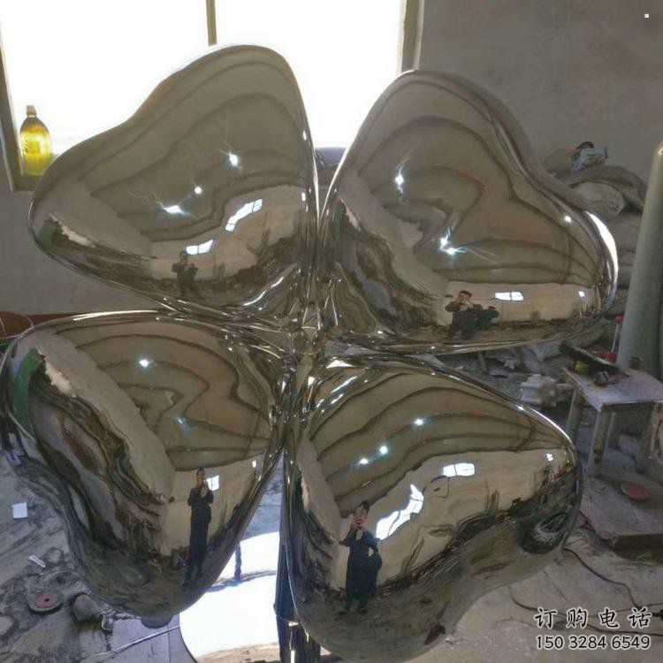四葉草雕塑制造，廣場(chǎng)雕塑，不銹鋼四葉草雕塑訂做