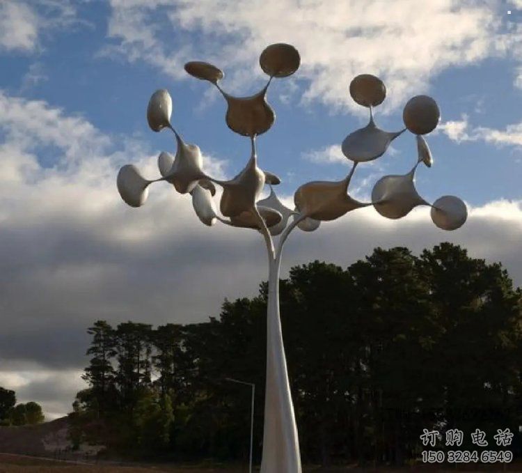 發(fā)財(cái)樹(shù)雕塑訂做，多彩藝術(shù)，不銹鋼發(fā)財(cái)樹(shù)雕塑制造