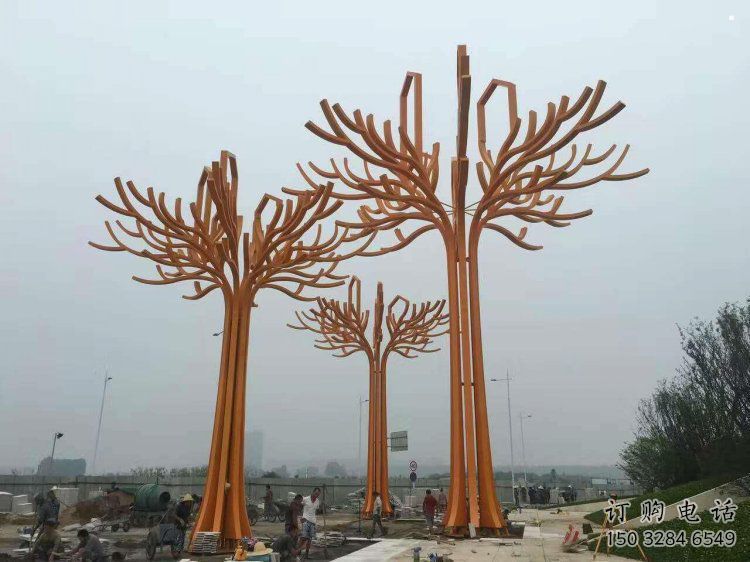 發(fā)財樹雕塑生產(chǎn)，標識雕塑，不銹鋼發(fā)財樹雕塑優(yōu)選