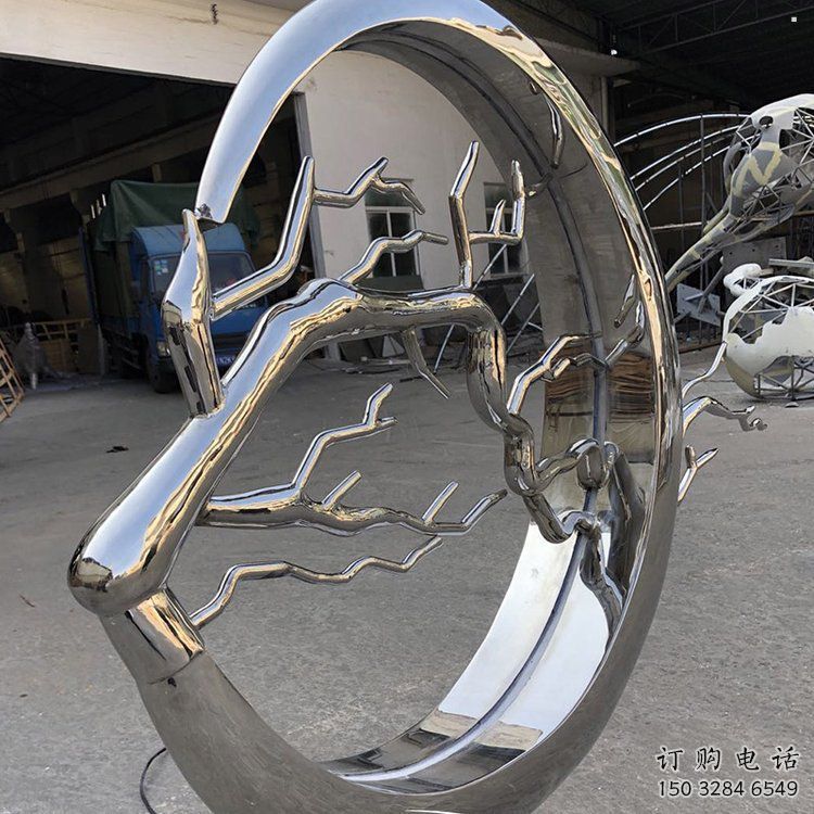 圓環(huán)樹(shù)雕塑精選，美陳雕塑，不銹鋼圓環(huán)樹(shù)雕塑通用