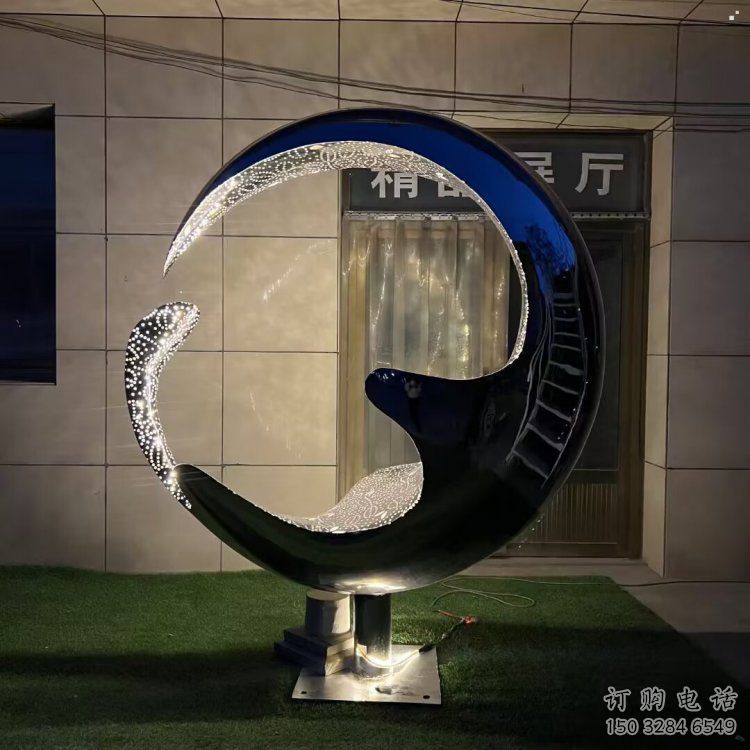 小區(qū)水滴雕塑，拉絲景觀雕塑，抽象效果