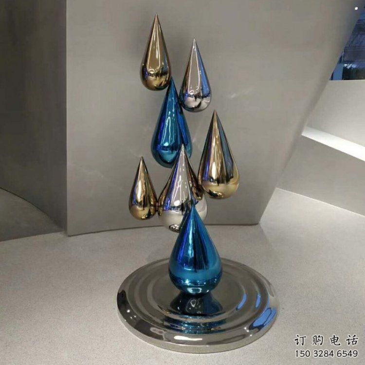 淚滴雕塑展品，小區(qū)雕塑，不銹鋼淚滴雕塑精選