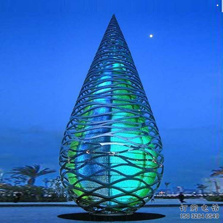 水滴雕塑訂做，城市裝飾，庭院鏤空水滴雕塑展品
