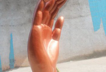 手指雕塑專供，小區(qū)擺件，不銹鋼手指雕塑訂做廠家