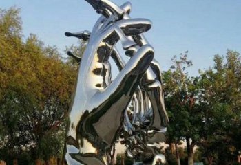 握手雕塑訂做，景觀雕塑，不銹鋼握手雕塑廠家提供
