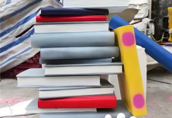疊書雕塑供需，標識雕塑，不銹鋼疊書雕塑制造商