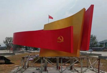 廣場(chǎng)書(shū)卷雕塑，抽象水景雕塑，抽象效果