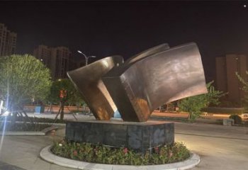 銅書籍雕塑精選，彩鋼制作，銅書籍雕塑工廠供給