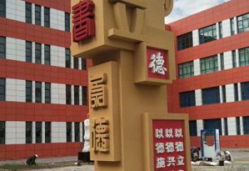 創(chuàng)意竹簡雕塑