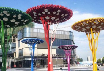 遮陽樹雕塑常用，公園小品，不銹鋼遮陽樹雕塑生產(chǎn)商