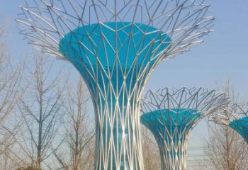 大型鏤空樹(shù)雕塑常用，戶外擺放，烤漆鏤空樹(shù)雕塑廠