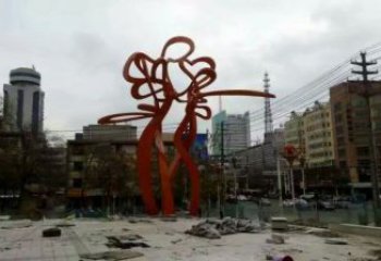 鏤空樹雕塑，彩鋼制作，烤漆鏤空樹雕塑生產(chǎn)廠家