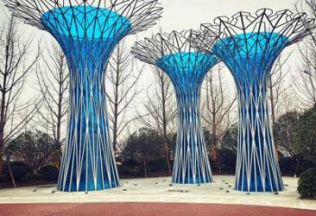 鏤空樹雕塑工廠選用，街道標(biāo)識(shí)，烤漆鏤空樹雕塑制作