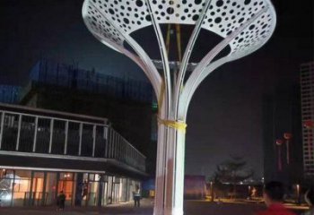 傘樹(shù)雕塑定價(jià)，景觀雕塑，園林鏤空傘樹(shù)雕塑廠家