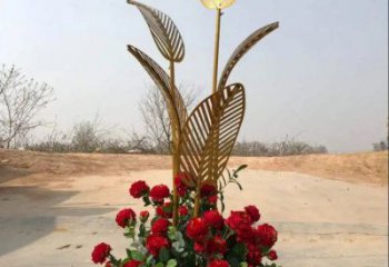 芭蕉葉雕塑定價，拉絲工藝，不銹鋼芭蕉葉雕塑制作
