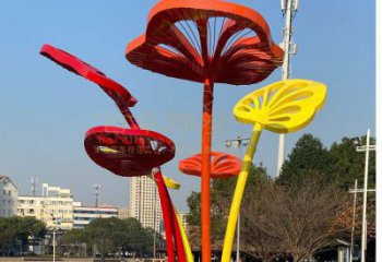 芭蕉葉雕塑訂做，公園雕塑，不銹鋼芭蕉葉雕塑公司