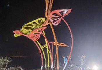 芭蕉葉雕塑精選，露天雕塑，不銹鋼芭蕉葉雕塑制作廠家