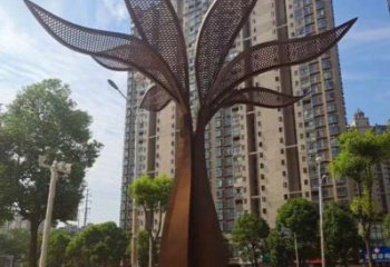 仿真樹葉雕塑，校園雕塑，彩繪仿真樹葉雕塑廠家