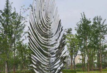 樹葉雕塑標(biāo)準(zhǔn)，景觀雕塑，不銹鋼鏡面樹葉雕塑提供