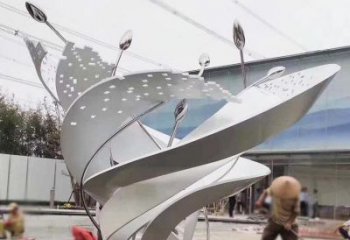 樹葉雕塑優(yōu)選，陸地擺件，不銹鋼樹葉雕塑制作廠家