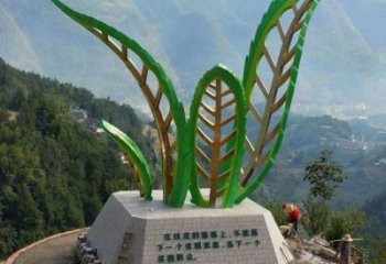 金屬樹葉雕塑制作，鍛造工藝，烤漆樹葉雕塑廠家選用