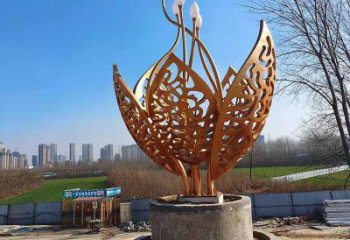 鏤空樹葉雕塑定價，廣場雕塑，烤漆樹葉雕塑優(yōu)價
