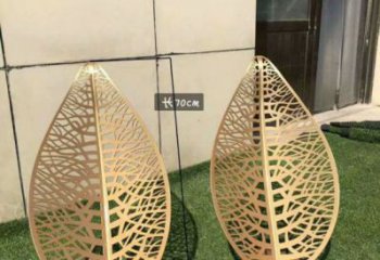 鏤空樹葉雕塑指用，小區(qū)雕塑，廣場鐵藝樹葉雕塑制作