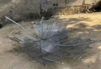 樹葉雕塑生產(chǎn)商，彩鋼制作，大型鐵藝樹葉雕塑定做