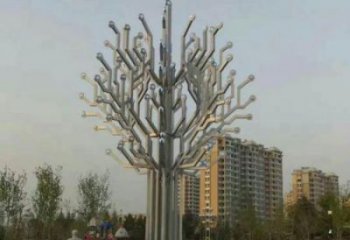 風(fēng)鈴樹雕塑定制，小區(qū)擺件，不銹鋼風(fēng)鈴樹雕塑服務(wù)商