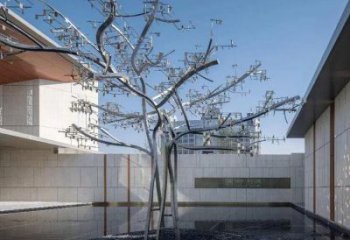 風(fēng)鈴樹雕塑通用，鍛造工藝，不銹鋼風(fēng)鈴樹雕塑通用