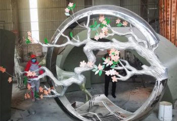 梅花樹雕塑通用，創(chuàng)意雕塑，不銹鋼梅花樹雕塑生產(chǎn)